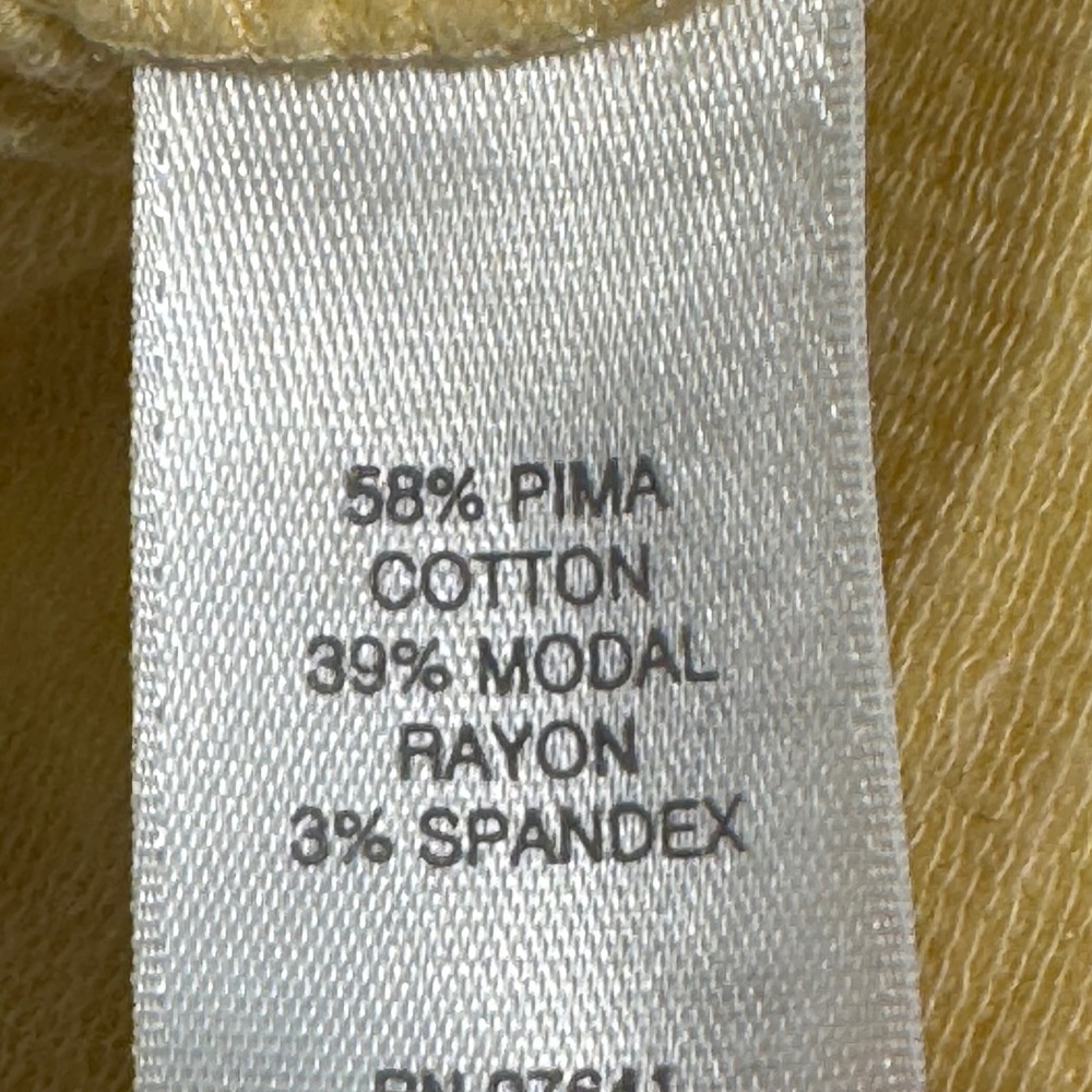 J. Jill Pure Jill Pima Cotton Modal Tunic Top XL Yellow Raglan Long Sleeve - Picture 9 of 10